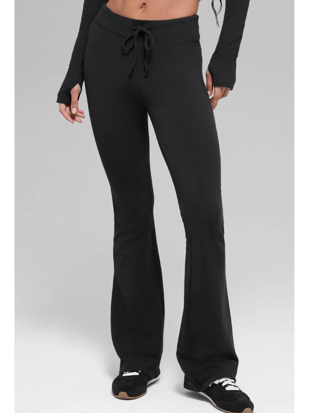 Alo Yoga Sway Bootcut Sweatpant Black Modal Cotton Flare Lounge Pant Size S
